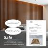 imageArt3d 4Piece Wood Slat Acoustic Panels for Stylish Decor and Noise Reduction 3D Textured Panel for Ceiling and Wall Matte BlackDark Walnut