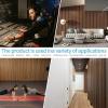 imageArt3d 4Piece Wood Slat Acoustic Panels for Stylish Decor and Noise Reduction 3D Textured Panel for Ceiling and Wall Matte BlackDark Walnut