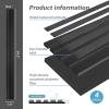 imageArt3d 4Piece Wood Slat Acoustic Panels for Stylish Decor and Noise Reduction 3D Textured Panel for Ceiling and Wall Matte BlackMatte Black
