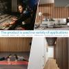 imageArt3d 4Piece Wood Slat Acoustic Panels for Stylish Decor and Noise Reduction 3D Textured Panel for Ceiling and Wall Matte BlackTeak