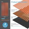 imageArt3d 4pcs107 x 8in Slat Acoustic Panel for Wall and Ceiling 3D Fluted Sound Absorbing Panel with Wood Finish OakCherry