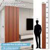 imageArt3d 4pcs107 x 8in Slat Acoustic Panel for Wall and Ceiling 3D Fluted Sound Absorbing Panel with Wood Finish OakCherry