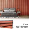 imageArt3d 4pcs107 x 8in Slat Acoustic Panel for Wall and Ceiling 3D Fluted Sound Absorbing Panel with Wood Finish OakCherry