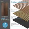 imageArt3d 4pcs107 x 8in Slat Acoustic Panel for Wall and Ceiling 3D Fluted Sound Absorbing Panel with Wood Finish OakDark Walnut