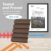 imageArt3d 4pcs107 x 8in Slat Acoustic Panel for Wall and Ceiling 3D Fluted Sound Absorbing Panel with Wood Finish OakDark Walnut