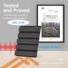 imageArt3d 4pcs107 x 8in Slat Acoustic Panel for Wall and Ceiling 3D Fluted Sound Absorbing Panel with Wood Finish OakMatte Black