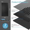 imageArt3d 4pcs107 x 8in Slat Acoustic Panel for Wall and Ceiling 3D Fluted Sound Absorbing Panel with Wood Finish OakMatte Black