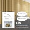 imageArt3d 4pcs107 x 8in Slat Acoustic Panel for Wall and Ceiling 3D Fluted Sound Absorbing Panel with Wood Finish OakOak