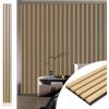 imageArt3d 4pcs107 x 8in Slat Acoustic Panel for Wall and Ceiling 3D Fluted Sound Absorbing Panel with Wood Finish OakOak