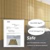 imageArt3d 4pcs107 x 8in Slat Acoustic Panel for Wall and Ceiling 3D Fluted Sound Absorbing Panel with Wood Finish OakOak
