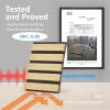 imageArt3d 4pcs107 x 8in Slat Acoustic Panel for Wall and Ceiling 3D Fluted Sound Absorbing Panel with Wood Finish OakOak