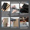 imageArt3d 4pcs107 x 8in Slat Acoustic Panel for Wall and Ceiling 3D Fluted Sound Absorbing Panel with Wood Finish OakOak