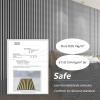 imageArt3d 4pcs107 x 8in Slat Acoustic Panel for Wall and Ceiling 3D Fluted Sound Absorbing Panel with Wood Finish OakSilver