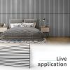 imageArt3d 4pcs107 x 8in Slat Acoustic Panel for Wall and Ceiling 3D Fluted Sound Absorbing Panel with Wood Finish OakSilver