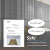 imageArt3d 4pcs107 x 8in Slat Acoustic Panel for Wall and Ceiling 3D Fluted Sound Absorbing Panel with Wood Finish OakSilver