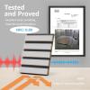 imageArt3d 4pcs107 x 8in Slat Acoustic Panel for Wall and Ceiling 3D Fluted Sound Absorbing Panel with Wood Finish OakSilver