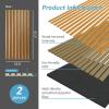 imageArt3d 4pcs107 x 8in Slat Acoustic Panel for Wall and Ceiling 3D Fluted Sound Absorbing Panel with Wood Finish OakTeak