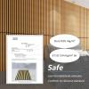 imageArt3d 4pcs107 x 8in Slat Acoustic Panel for Wall and Ceiling 3D Fluted Sound Absorbing Panel with Wood Finish OakTeak