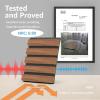 imageArt3d 4pcs107 x 8in Slat Acoustic Panel for Wall and Ceiling 3D Fluted Sound Absorbing Panel with Wood Finish OakWalnut