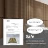 imageArt3d 4pcs107 x 8in Slat Acoustic Panel for Wall and Ceiling 3D Fluted Sound Absorbing Panel with Wood Finish OakWalnut