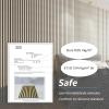 imageArt3d 4pcs107 x 8in Slat Acoustic Panel for Wall and Ceiling 3D Fluted Sound Absorbing Panel with Wood Finish OakWhite Elm