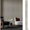 imageArt3d 4pcs107 x 8in Slat Acoustic Panel for Wall and Ceiling 3D Fluted Sound Absorbing Panel with Wood Finish OakWhite Elm