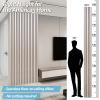 imageArt3d 4pcs107 x 8in Slat Acoustic Panel for Wall and Ceiling 3D Fluted Sound Absorbing Panel with Wood Finish OakWhite Elm