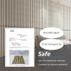 imageArt3d 4pcs107 x 8in Slat Acoustic Panel for Wall and Ceiling 3D Fluted Sound Absorbing Panel with Wood Finish OakWhite Elm