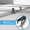 imageArt3d 50Pack HoldDown Clip for Drop Ceiling Tiles 19 x 1 Inch Ceiling Grid Clips for Standard Ceiling Grid SystemBlack50