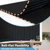 imageArt3d 5Pack Acoustic Wood Slat Wall Panel Sample  59 x 47 Inch Sound Absorbing Panels 5 ColorsBlackwood
