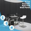 imageArt3d 5Pack Acoustic Wood Slat Wall Panel Sample  59 x 47 Inch Sound Absorbing Panels 5 ColorsBlackwood