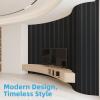 imageArt3d 5Pack Acoustic Wood Slat Wall Panel Sample  59 x 47 Inch Sound Absorbing Panels 5 ColorsBlackwood