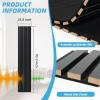 imageArt3d 5Pack Acoustic Wood Slat Wall Panel Sample  59 x 47 Inch Sound Absorbing Panels 5 ColorsBlackwood