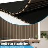 imageArt3d 5Pack Acoustic Wood Slat Wall Panel Sample  59 x 47 Inch Sound Absorbing Panels 5 ColorsEbony