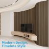 imageArt3d 5Pack Acoustic Wood Slat Wall Panel Sample  59 x 47 Inch Sound Absorbing Panels 5 ColorsEbony