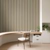 imageArt3d 5Pack Acoustic Wood Slat Wall Panel Sample  59 x 47 Inch Sound Absorbing Panels 5 ColorsOak