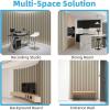 imageArt3d 5Pack Acoustic Wood Slat Wall Panel Sample  59 x 47 Inch Sound Absorbing Panels 5 ColorsOak