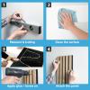 imageArt3d 5Pack Acoustic Wood Slat Wall Panel Sample  59 x 47 Inch Sound Absorbing Panels 5 ColorsOak