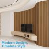 imageArt3d 5Pack Acoustic Wood Slat Wall Panel Sample  59 x 47 Inch Sound Absorbing Panels 5 ColorsTeak