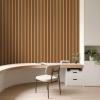 imageArt3d 5Pack Acoustic Wood Slat Wall Panel Sample  59 x 47 Inch Sound Absorbing Panels 5 ColorsTeak