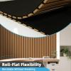 imageArt3d 5Pack Acoustic Wood Slat Wall Panel Sample  59 x 47 Inch Sound Absorbing Panels 5 ColorsTeak