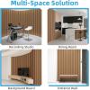 imageArt3d 5Pack Acoustic Wood Slat Wall Panel Sample  59 x 47 Inch Sound Absorbing Panels 5 ColorsTeak