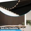 imageArt3d 5Pack Acoustic Wood Slat Wall Panel Sample  59 x 47 Inch Sound Absorbing Panels 5 ColorsWalnut