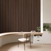 imageArt3d 5Pack Acoustic Wood Slat Wall Panel Sample  59 x 47 Inch Sound Absorbing Panels 5 ColorsWalnut