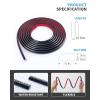 imageArt3d 76M Peel and Stick Trim for Backsplash Tile Edge SelfAdhesive Liner for Corner Decor in WhiteBlack