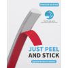 imageArt3d 76M Peel and Stick Trim for Backsplash Tile Edge SelfAdhesive Liner for Corner Decor in WhiteSilver