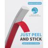 imageArt3d 76M Peel and Stick Trim for Backsplash Tile Edge SelfAdhesive Liner for Corner Decor in WhiteSilver