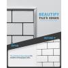 imageArt3d 76M Peel and Stick Trim for Backsplash Tile Edge SelfAdhesive Liner for Corner Decor in WhiteSilver