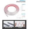 imageArt3d 76M Peel and Stick Trim for Backsplash Tile Edge SelfAdhesive Liner for Corner Decor in WhiteSilver