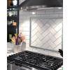 imageArt3d 76M Peel and Stick Trim for Backsplash Tile Edge SelfAdhesive Liner for Corner Decor in WhiteStainless Steel